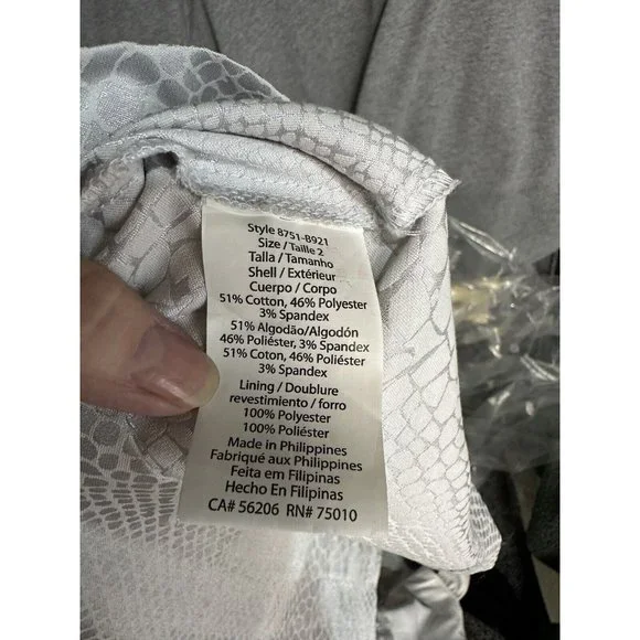 DB Studio White Stretch‎ Light Gray Dress Size 2 - Picture 11 of 11